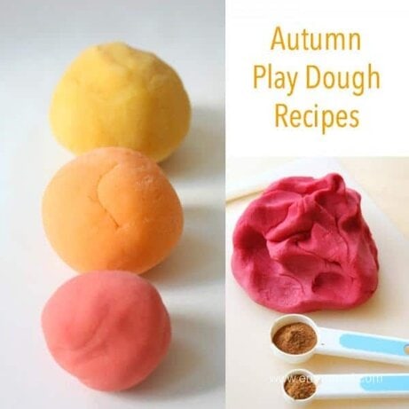 4 Autumn Play Dough Recipes - easy to make!