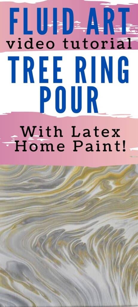 Fluid Art Video Tutorial Tree Ring Pour with Latex Home Paint!
