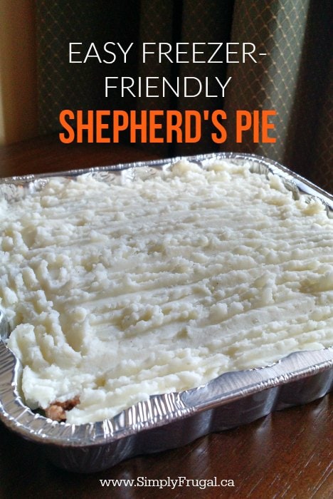 Now this is a recipe to bookmark! This easy freezer friendly Shepherd's Pie is a delicious mix of potatoes, veggies and meat smothered in gravy.