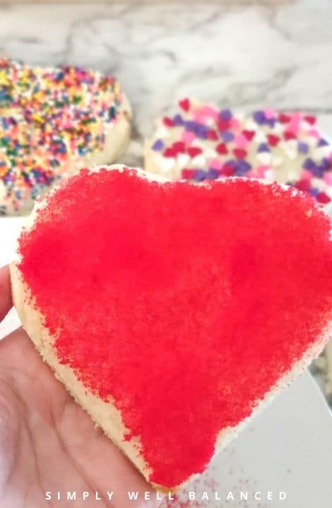 Red sanding sugar fairy toast