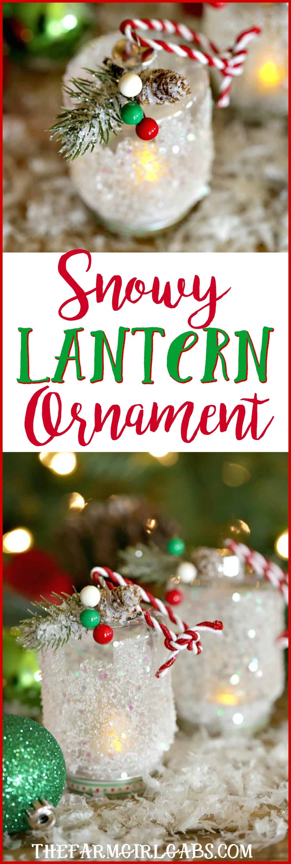 Diy Snowy Lantern Ornament The Farm Girl Gabs