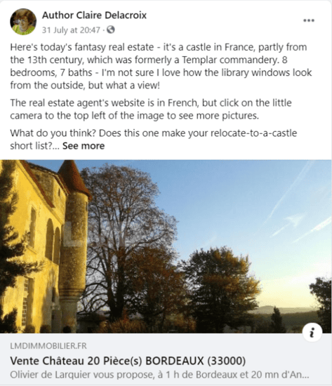 facebook author page