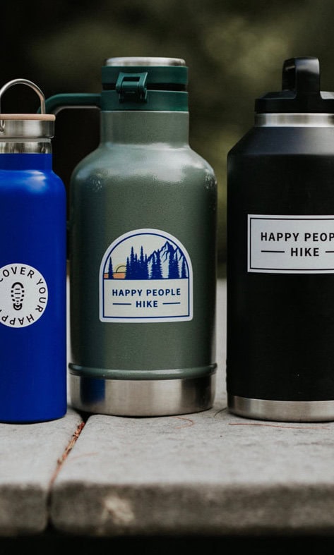 stickers on waterbottles
