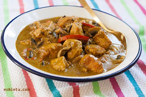 pavo al curry
