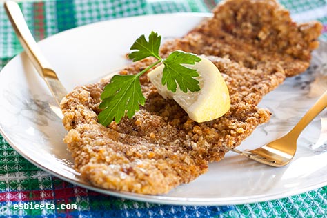 escalope de ternera o filete empanado