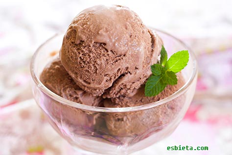 helado de chocolate