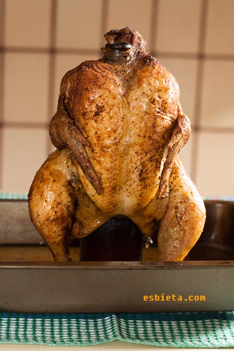 pollo asado cerveza
