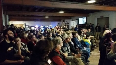 The Town Run Brewing Company was filled to the brim with people eager to get involved in Bernie Sanders Campaign.
