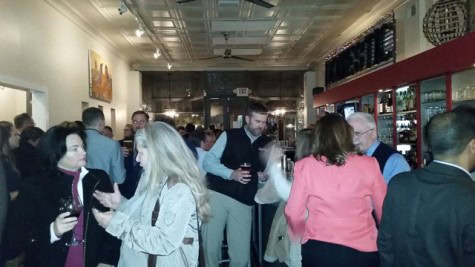 Domestic was packed as people from all over town came to rub shoulders with the candidates.