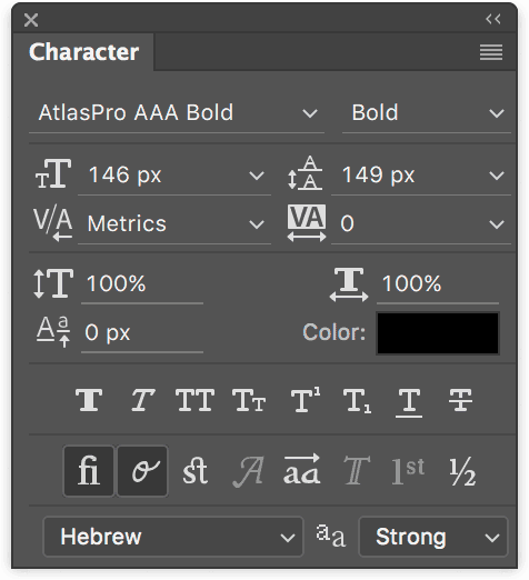 noscale opentype-photoshop