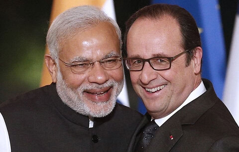 Narendra Modi et François Hollande
