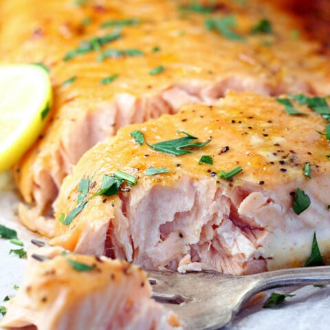 Brown Sugar Lemon Garlic Butter Salmon
