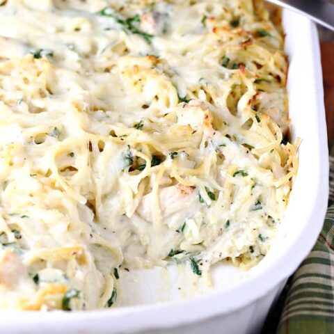 Baked Chicken Spinach Spaghetti