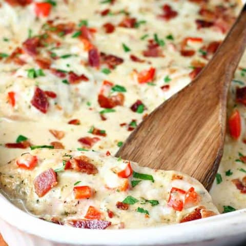 Alfredo Chicken Bacon Bake