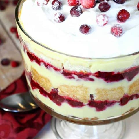 Cranberry Eggnog Trifle