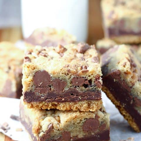Fudgy Toffee Cookie Bars