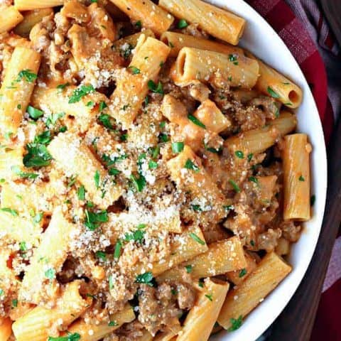 Creamy Sausage Rigatoni