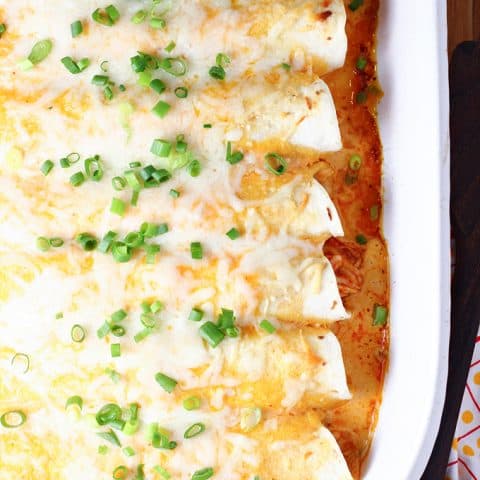 Creamy Buffalo Chicken Enchiladas