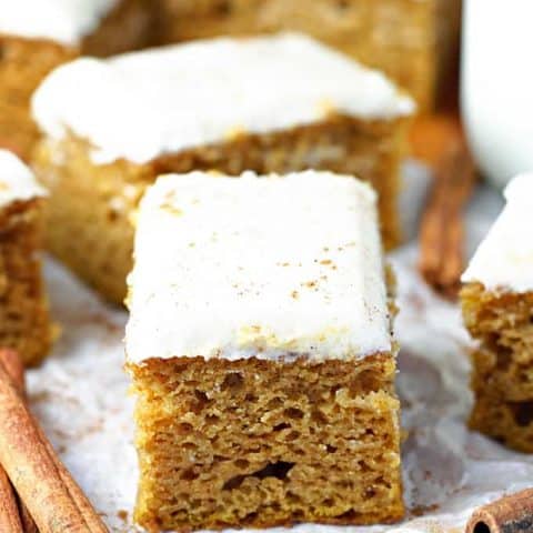 Pumpkin Bars with Cream Cheese Frosting