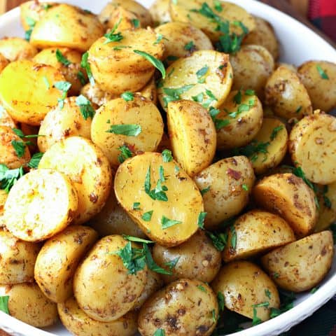 Slow Cooker Greek Potatoes