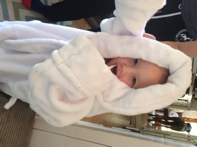 Hazel still loves brushing her teeth...
