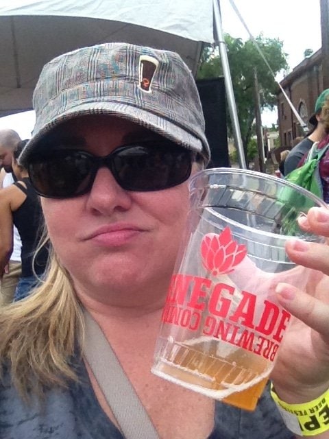 My sad face is because the beer is almost gone...