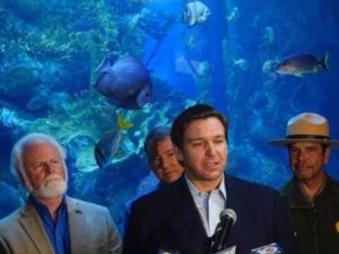 Governor DeSantis Helps FORCE BLUE Launch “100 Yards of Hope”