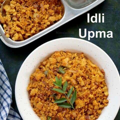 Idli Upma with Leftover Millet Idli