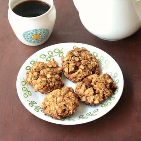 Eggless Oatmeal Raisin Cookies Recipe