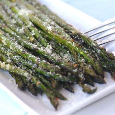 Roasted Asparagus with Garlic & Parmesan