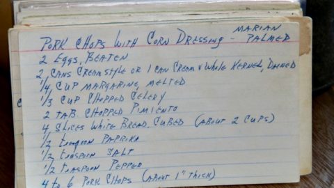 Pork Chops With Corn Dressing