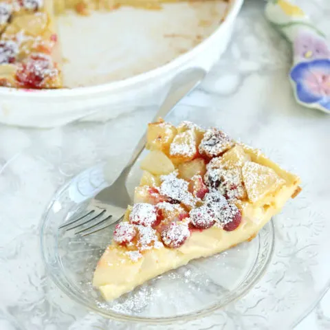 pear cranberry clafoutis