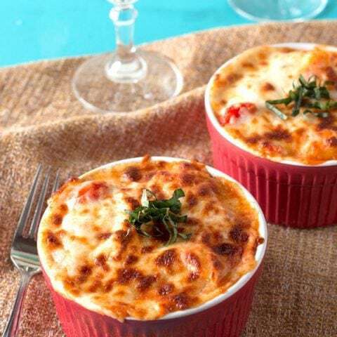 Baked Three Cheese Ricotta Gnocchi with Tomato