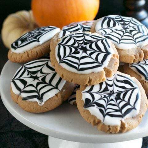 Peanut Butter Spiderweb Cookies