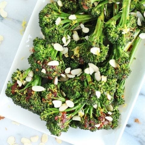 Spicy-Sweet Roasted Broccolini