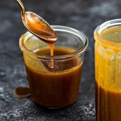 Pumpkin Spiced Salted Caramel Sauce with Real Pumpkin