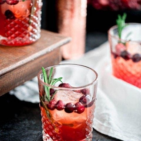 Cranberry Rosemary Shrub Cocktail