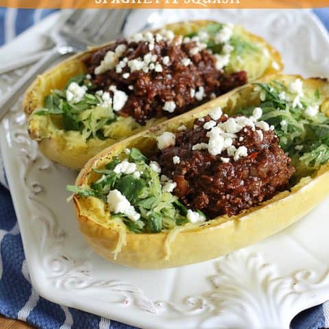 Chocolate Chili Stuffed Spaghetti Squash