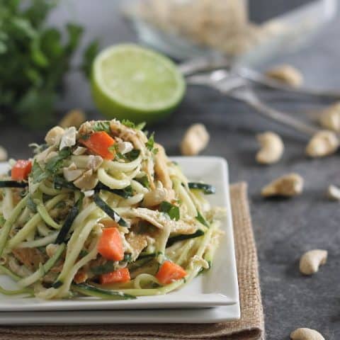 Thai Chicken Zucchini Noodles