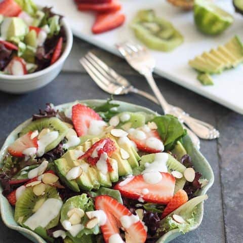 Strawberry Avocado Honey Lime Salad