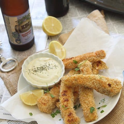 Crispy Baked Salmon Sticks