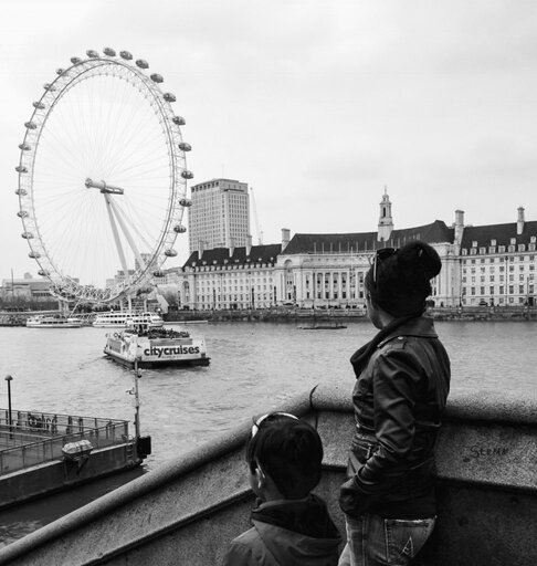 View of London Eye. A trip that resulted from creativity.