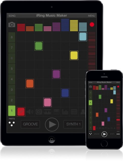iRing MusicMaker is a groove-based app that uses the rings. What's unique here is how ambitious that is - even swapping loops is controlled gesturally.