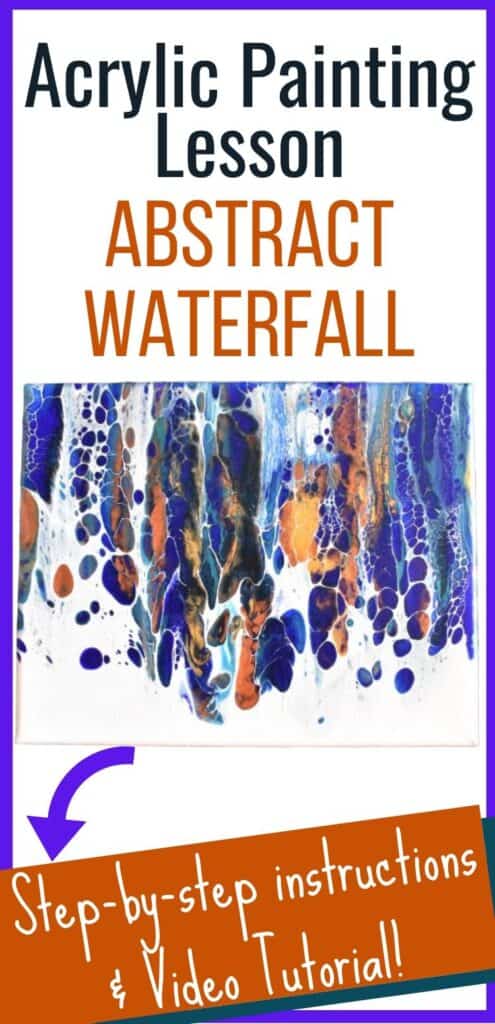 Acrylic Painting Lesson Abstract Waterfall
