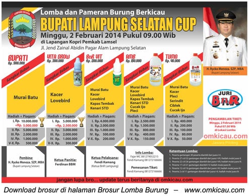 Brosur Bupati Lampung Selatan Cup