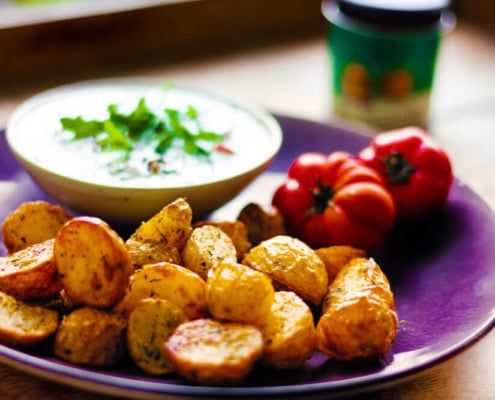kartoffel rucola dip rezept