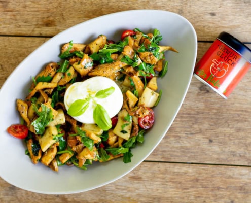 Pfifferlinge mit Burrata rezept