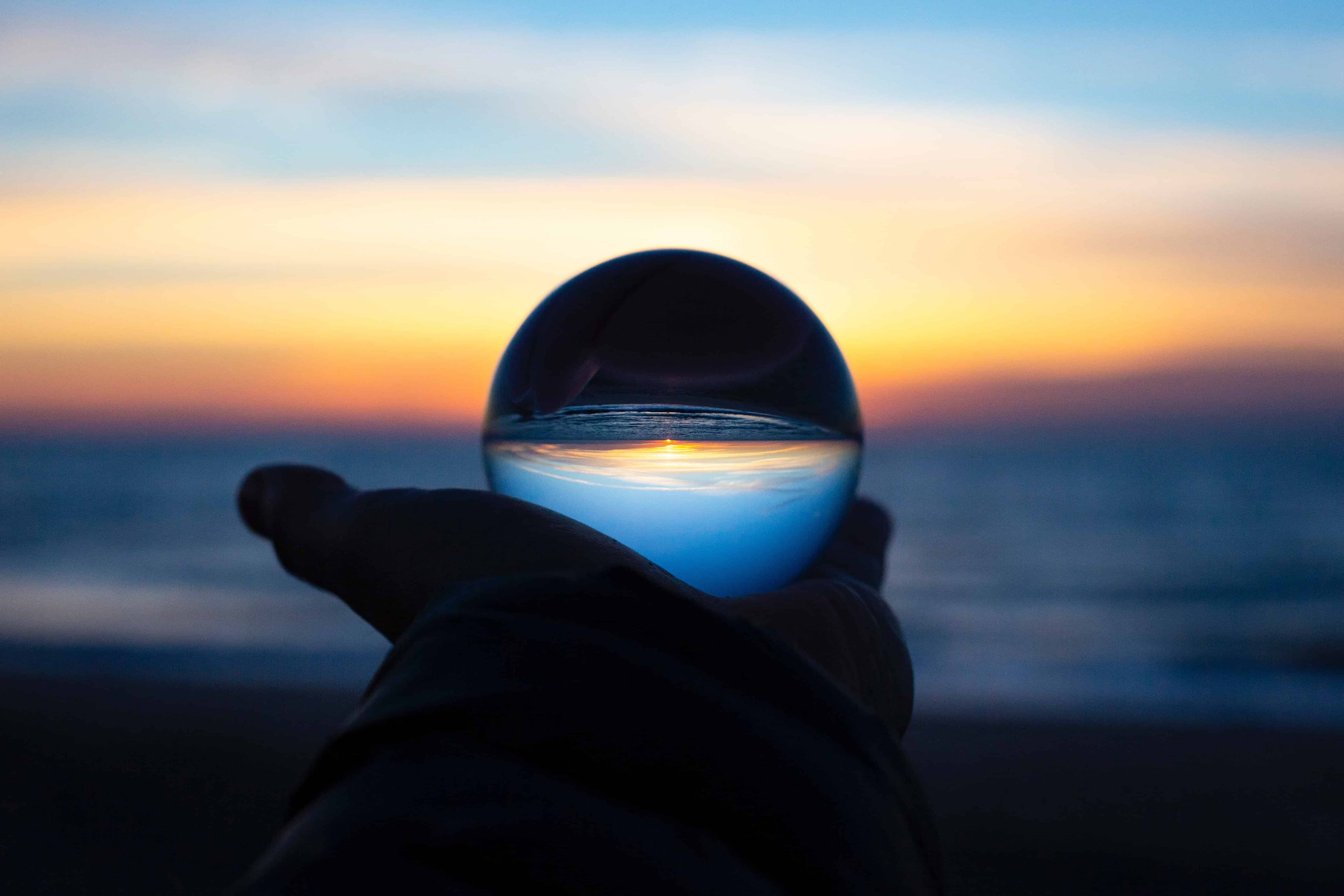 Glass ball and horizon