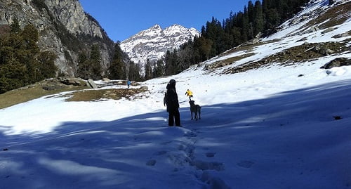 hampta pass trekking views from village