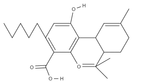 Tetrahydrocannabinolic Acid chemical structure